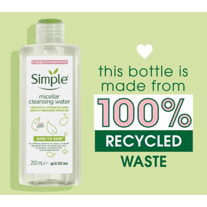 Nước Tẩy Trang Simple Kind To Skin Micellar Cleansing Water 200ml | BigBuy360 - bigbuy360.vn