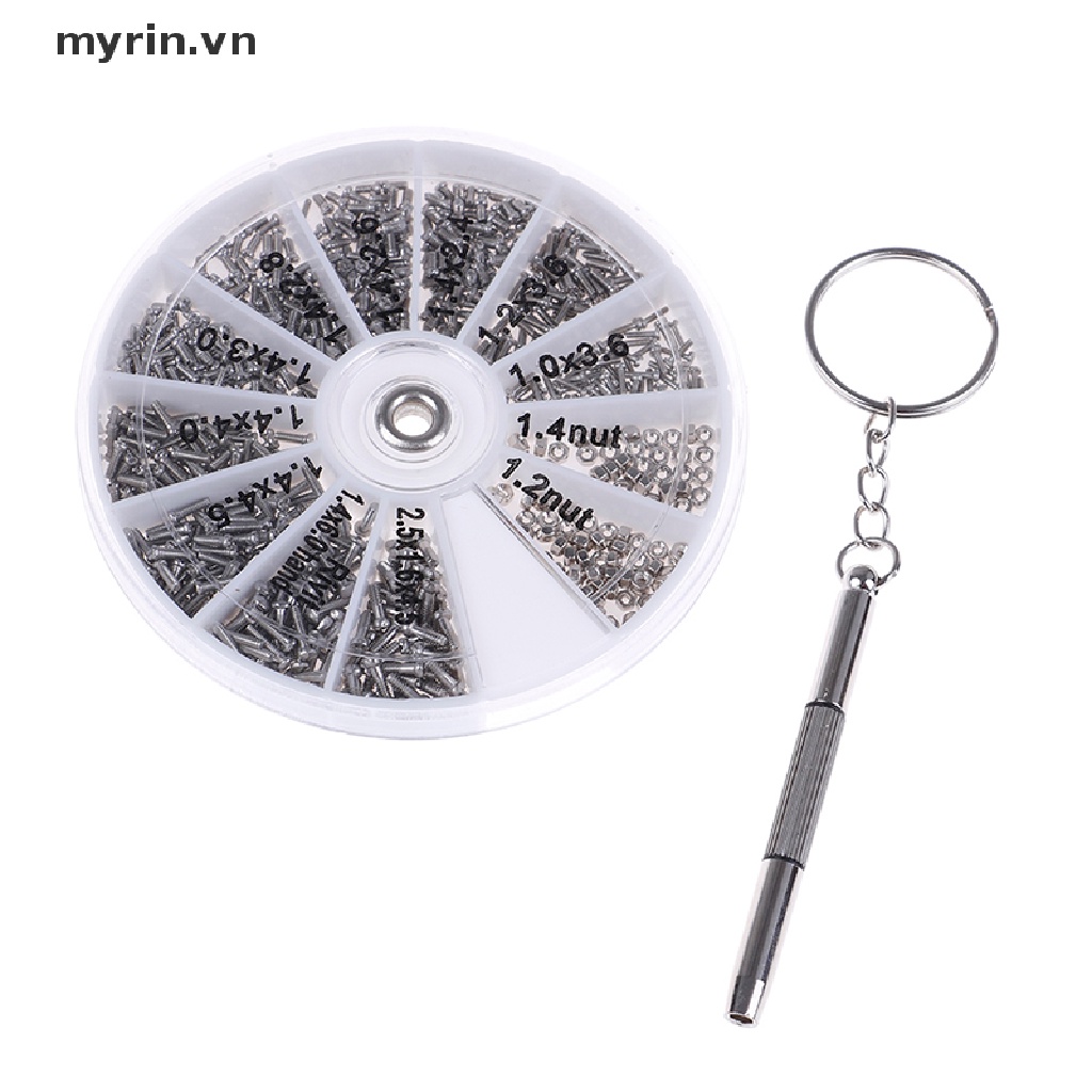 Set 1000 Ốc Vít Nhỏ + Chìa Vít Dùng Để Sửa Chữa Mắt Kính / Đồng Hồ Đeo Tay /  Vn VN VN