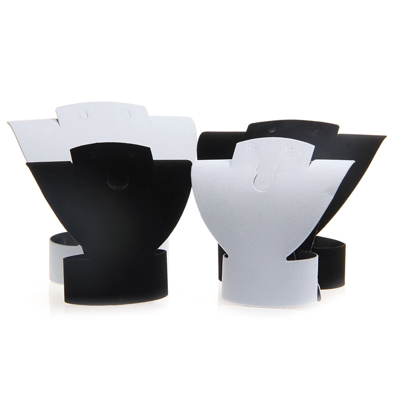 Giá Đỡ Trưng Bày Trang Sức Bằng Nhung Trắng Đen