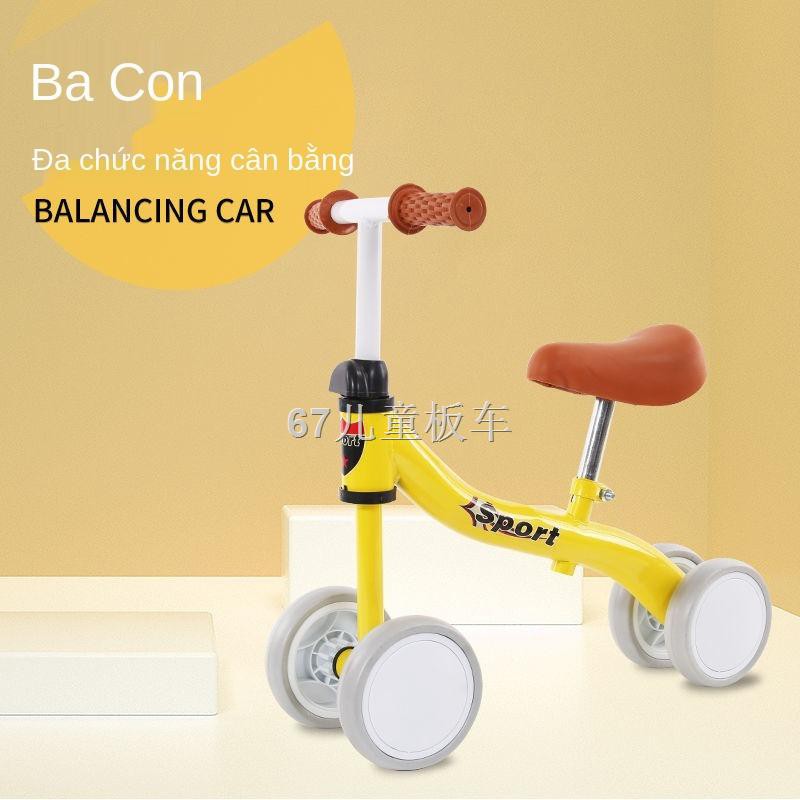 NXe đạp thăng bằng trẻ em 4 bánh 1-3 tuổi không có bàn scooter yo-yo tập đi cho bé