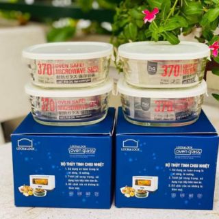 Bộ 2hộp thủy tinh Lock and Lock 370ml