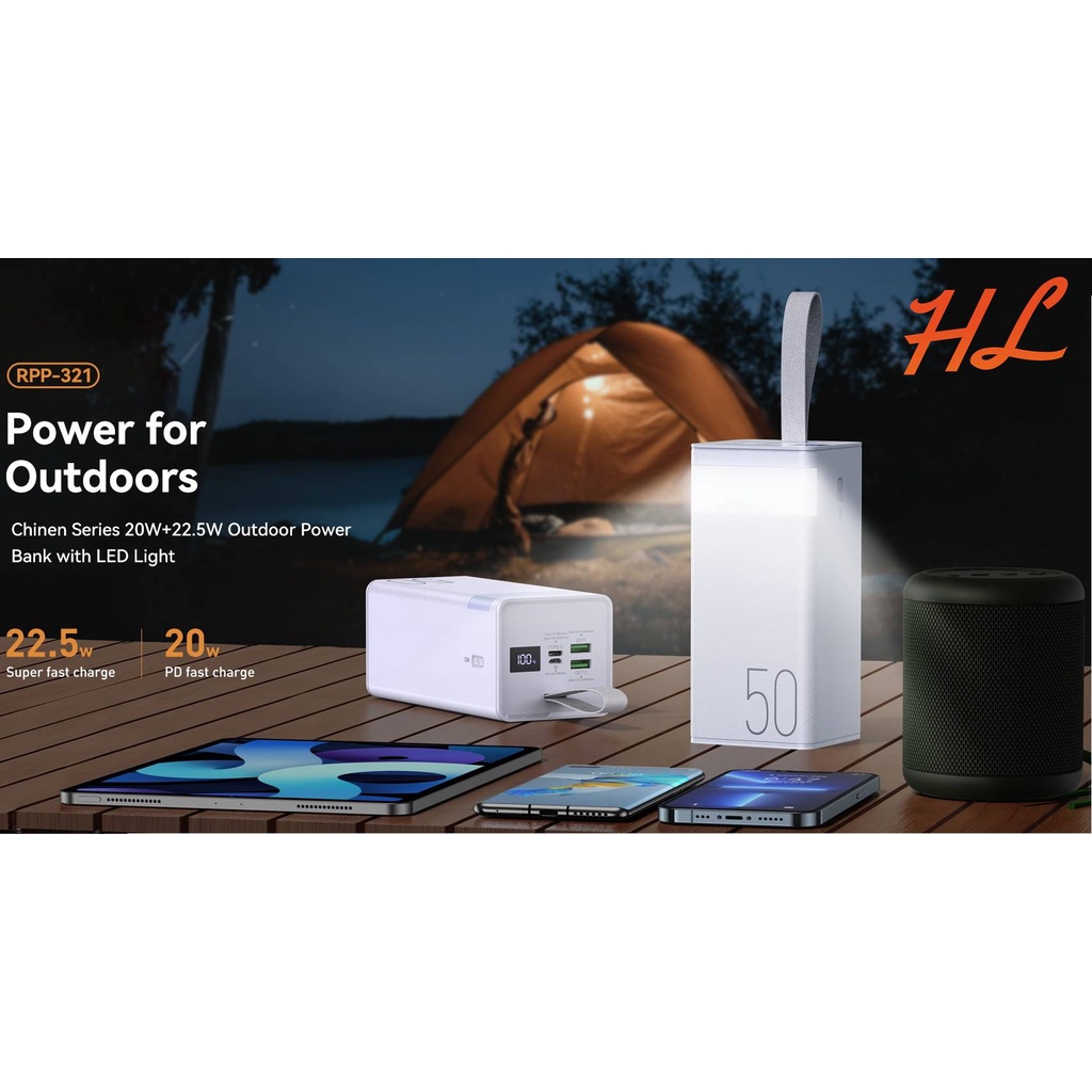Pin Dự Phòng Remax RPP-321 50000mAh - Sạc Nhanh QC 18W, 22.5W, PD20W - BH 12 Tháng - Hunglongpc