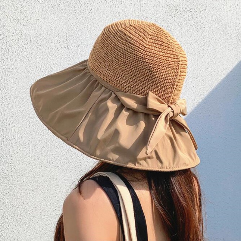 Nón Vành 2 Lớp Chống UV Đan Lưới Kiểu Cói Hot Trend