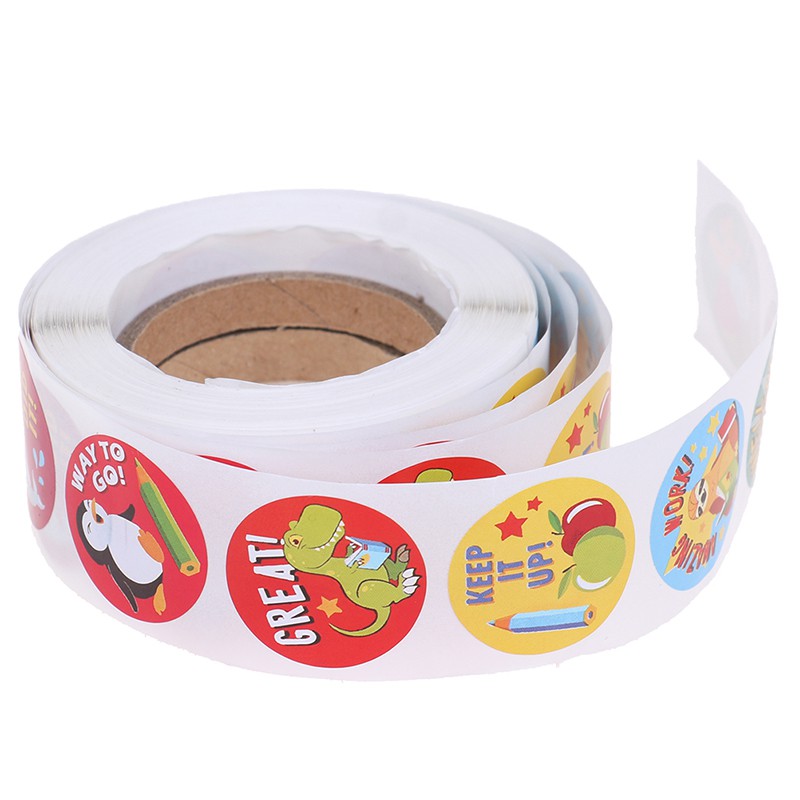Cuộn 500 Hình Dán Động Vật Dễ Thương HL