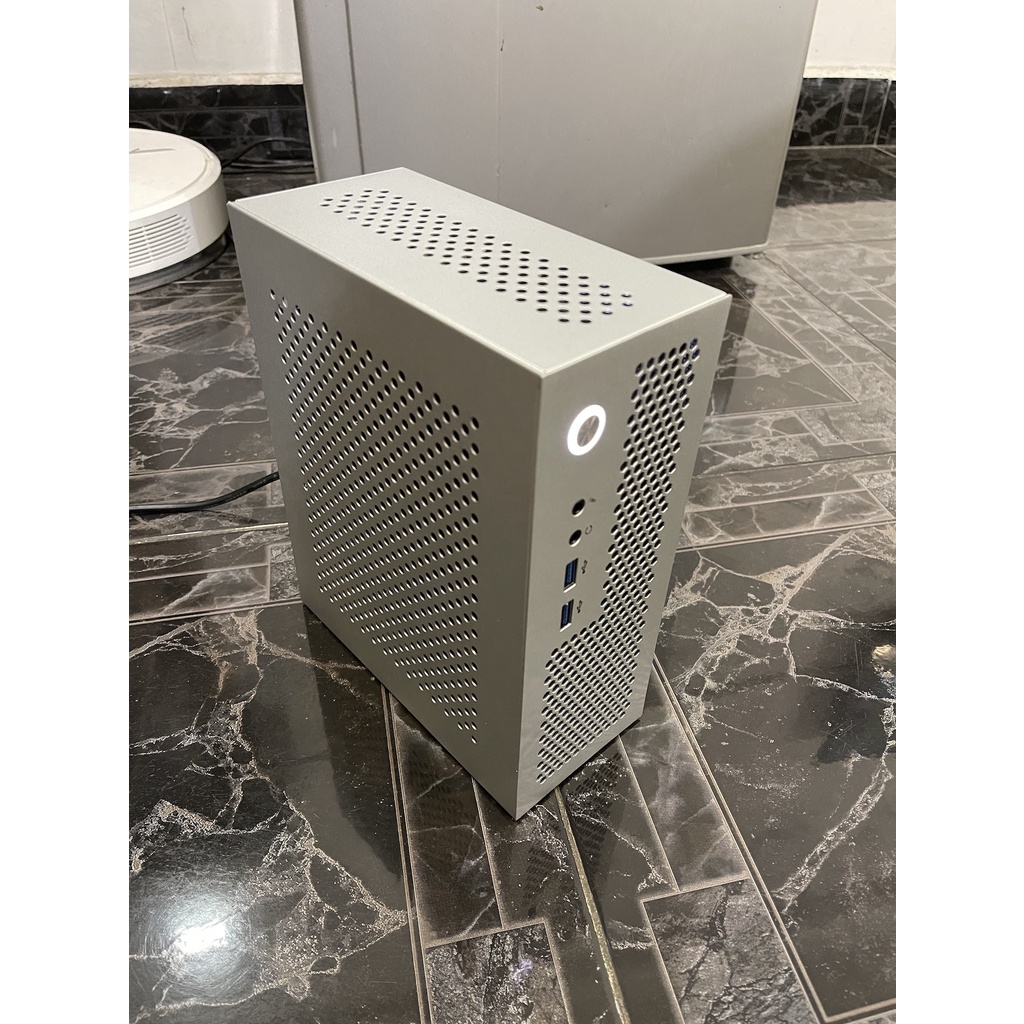 Case máy tính cài sẵn windows/hackintosh để bàn mini (i3 10105) (B460i asus prime) (màu bạc)