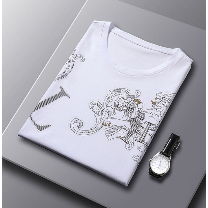 Áo Thun Thể Thao Tay Ngắn Dáng Rộng In Hình Cá Tính Phong Cách Retro Hợp Thời Trang Cho Nam