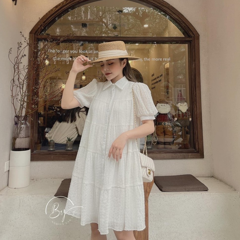 Đầm midi nữ, đầm xòe nữ đẹp, phong cách thời trang, trẻ trung, hàng chuẩn đẹp bán shop, phom dưới 54kg | BigBuy360 - bigbuy360.vn