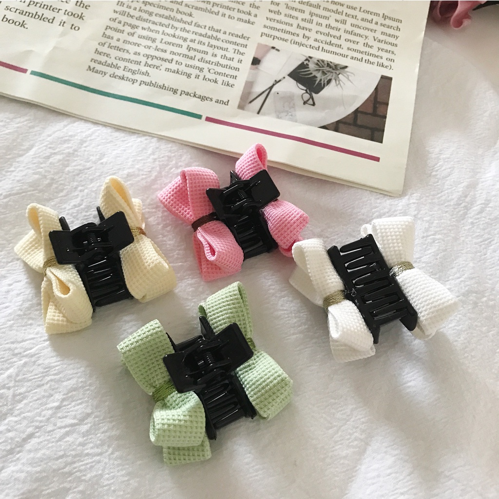 Kẹp Tóc Hình Nơ / Đầu Lâu Nhỏ Xinh Thời Trang Hàn Quốc 2022