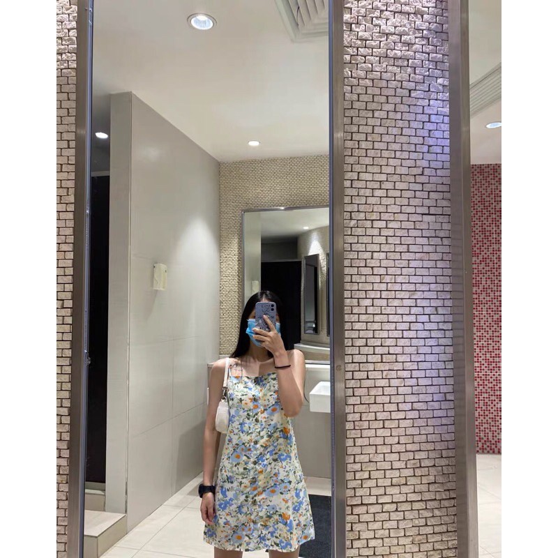 [ORDER][ẢNH THẬT][VÁY HAI DÂY HỞ LƯNG HOA NHÍ]