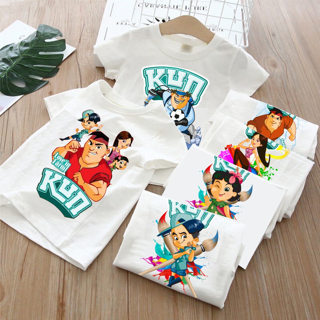 Áo thun sữa KUN chất cotton đẹp cho bé trai bé gái chất cotton mịn mát cho bé 2/3/5/6/7tuổi