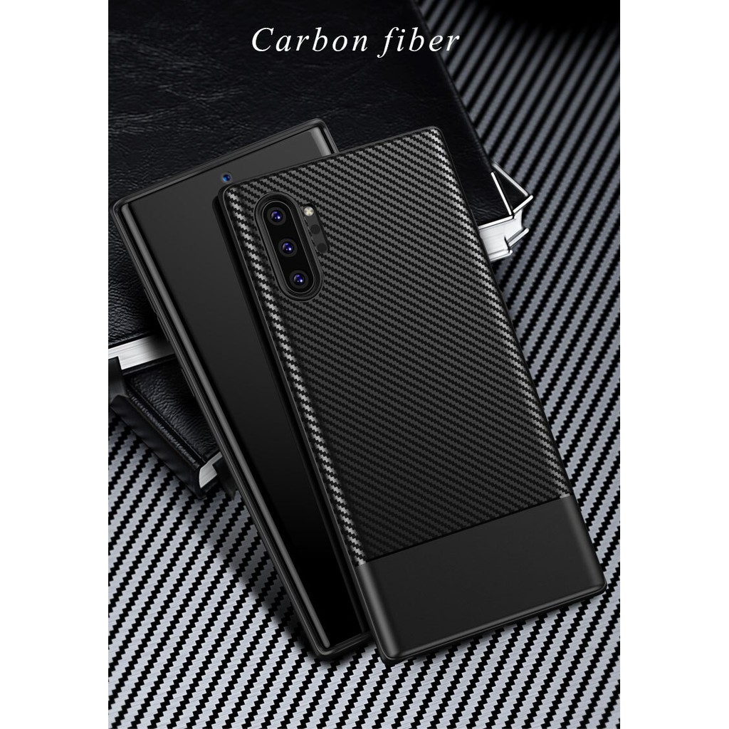 Ốp Lưng Samsung Note 10 Plus vân 3D Carbon chống bẩn