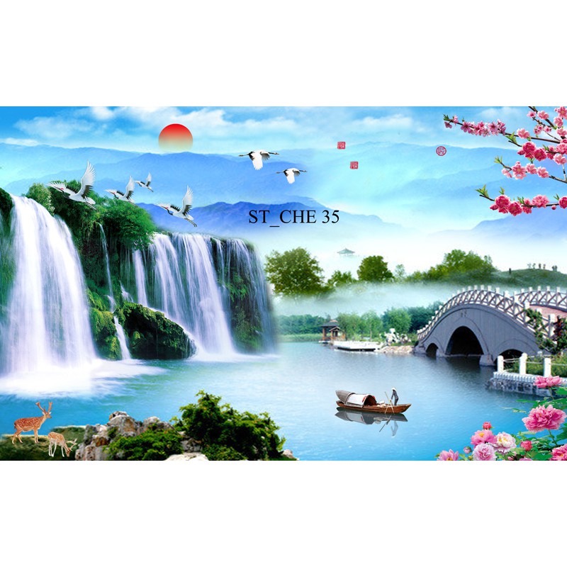 Tranh dán bể cá 3d nhiều kích thướt