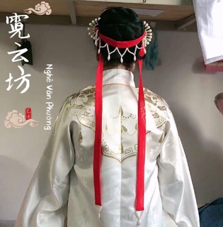 Dây cột tóc đính trân châu cổ trang