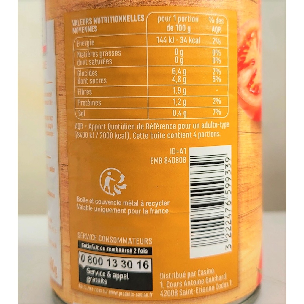 [Hộp 400g] CÀ CHUA XAY NHUYỄN NGUYÊN VỊ [France] CSN Tomato Paste