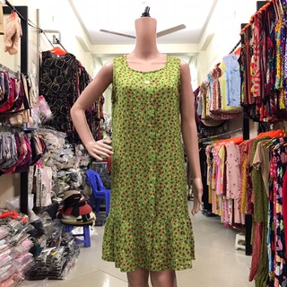 Váy lanh dáng xuông rộng