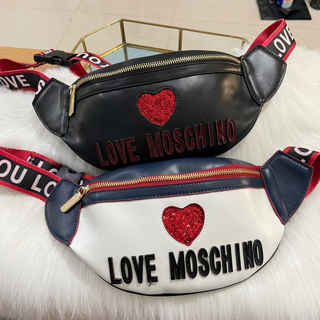 Túi Đeo Hông Moschino 2 Màu Bằng Da Cừu