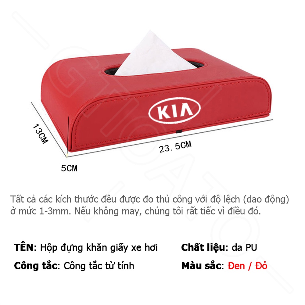 GTIOATO Hộp Đựng Khăn Giấy Ô Tô HộP ĐựNg GiấY ĂN TrêN Ô Tô HộP ĐựNg GiấY TrêN Xe Ô Tô Hộp Khăn Giấy Ô Tô HộP ĐựNg Đồ TrêN Ô Tô Trang Trí NộI ThấT Ô Tô Cho KIA Morning Seltos Sonet Carens Soluto Sedona K3 Forte Sorento