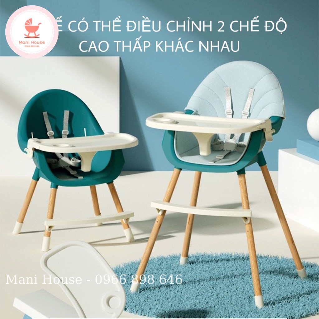 Ghế ăn dặm Baby High Chair có thể điều chỉnh chiều cao, cao cấp cho bé