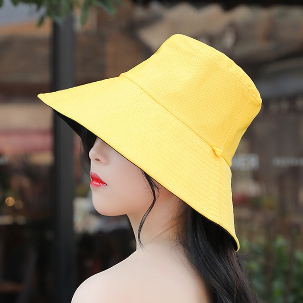 Nón Vành Rộng Hai Mặt Chống Tia UV Thời Trang Cho Nữ