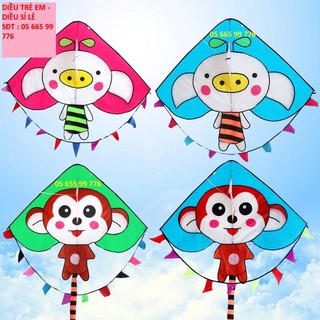 MUA 1 TẶNG 1 - Diều Sỉ Lẻ | Diều thả KHỈ & HEO (Màu sắc ngẫu nhiên) + Tặng Dây Có Tay Cầm Thả Diều Lớn 150 mét dây