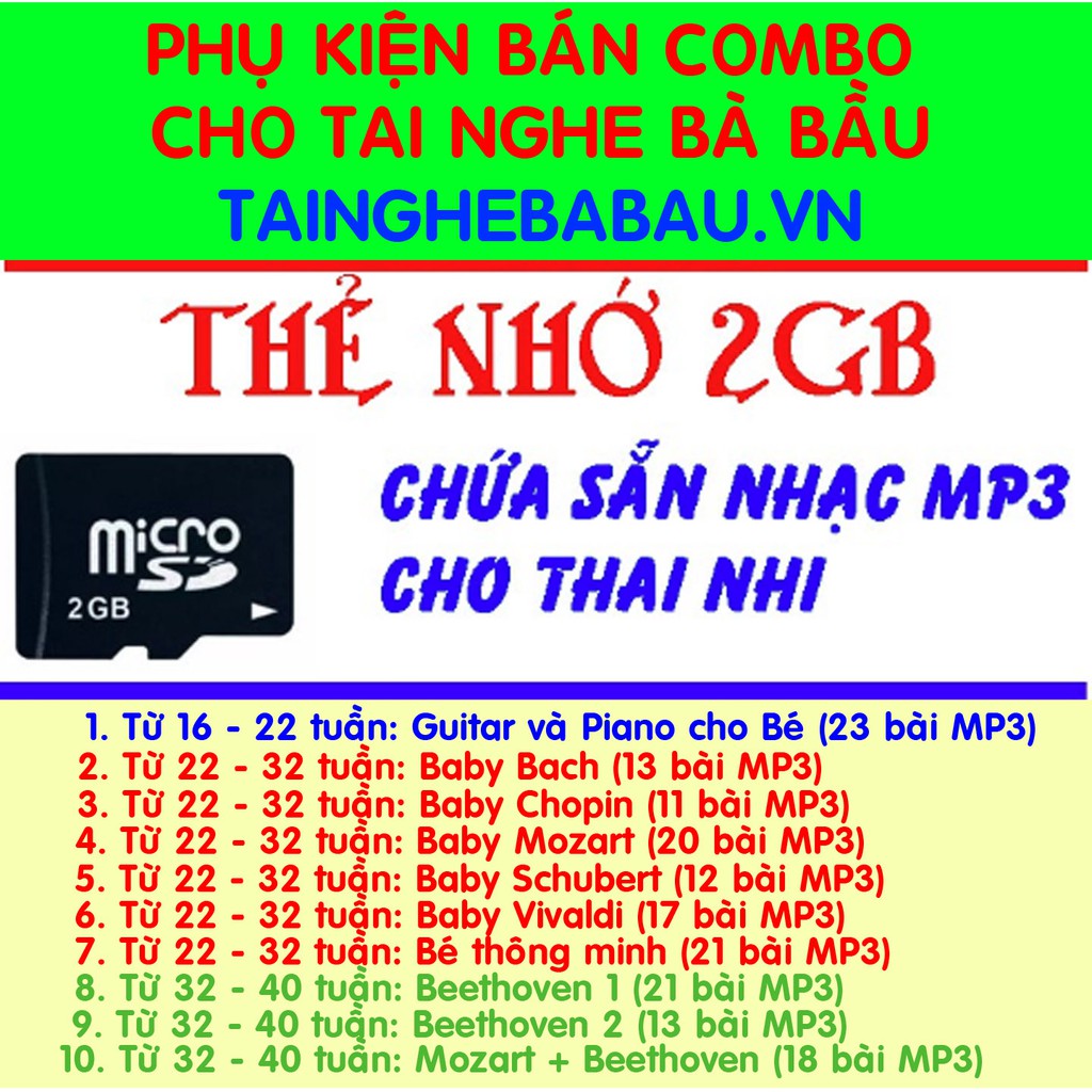 THẺ NHỚ 2G CHỨA HƠN TRĂM BÀI NHẠC MP3 CHUYÊN DỤNG CHO THAI NHI NGHE NHẠC GIÚP BÉ THÔNG MINH | BigBuy360 - bigbuy360.vn