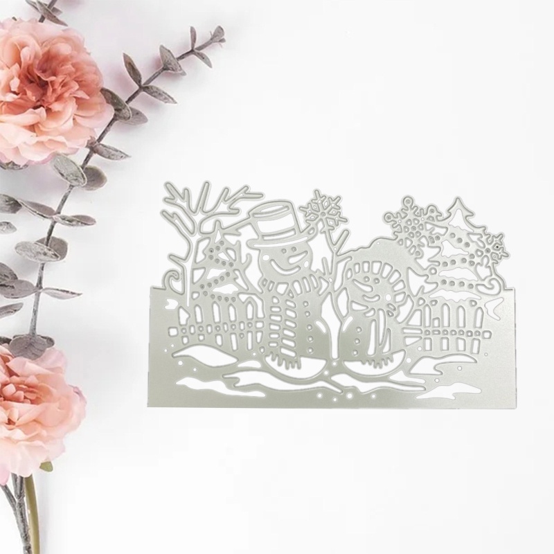 Khuôn Cắt Giấy Thép Carbon Hình Người Tuyết Dùng Trang Trí Thiệp / Scrapbook