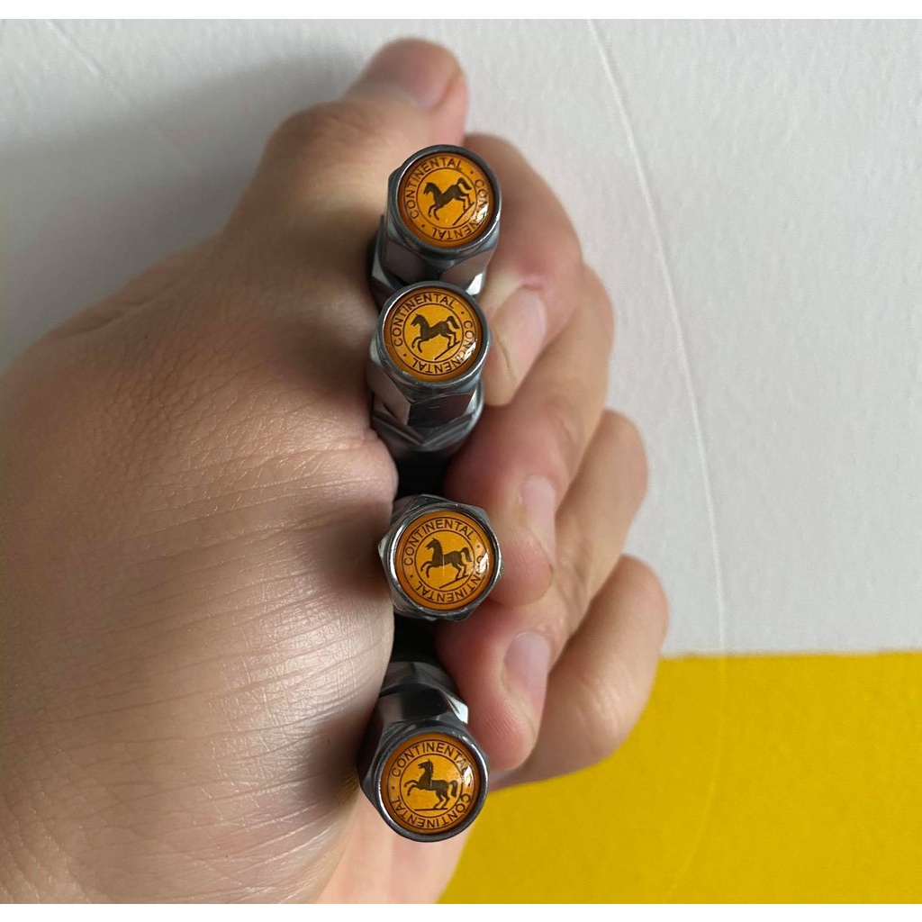 Nắp Chụp Van Kim Loại Xe Ô tô, Xe Máy Hình Ngựa Continental - Hàng Nhập Khẩu