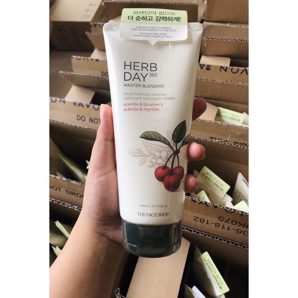 Sữa rửa mặt Herb Day 365 Master Blending Foaming Cleanser The Face Shop 170ml