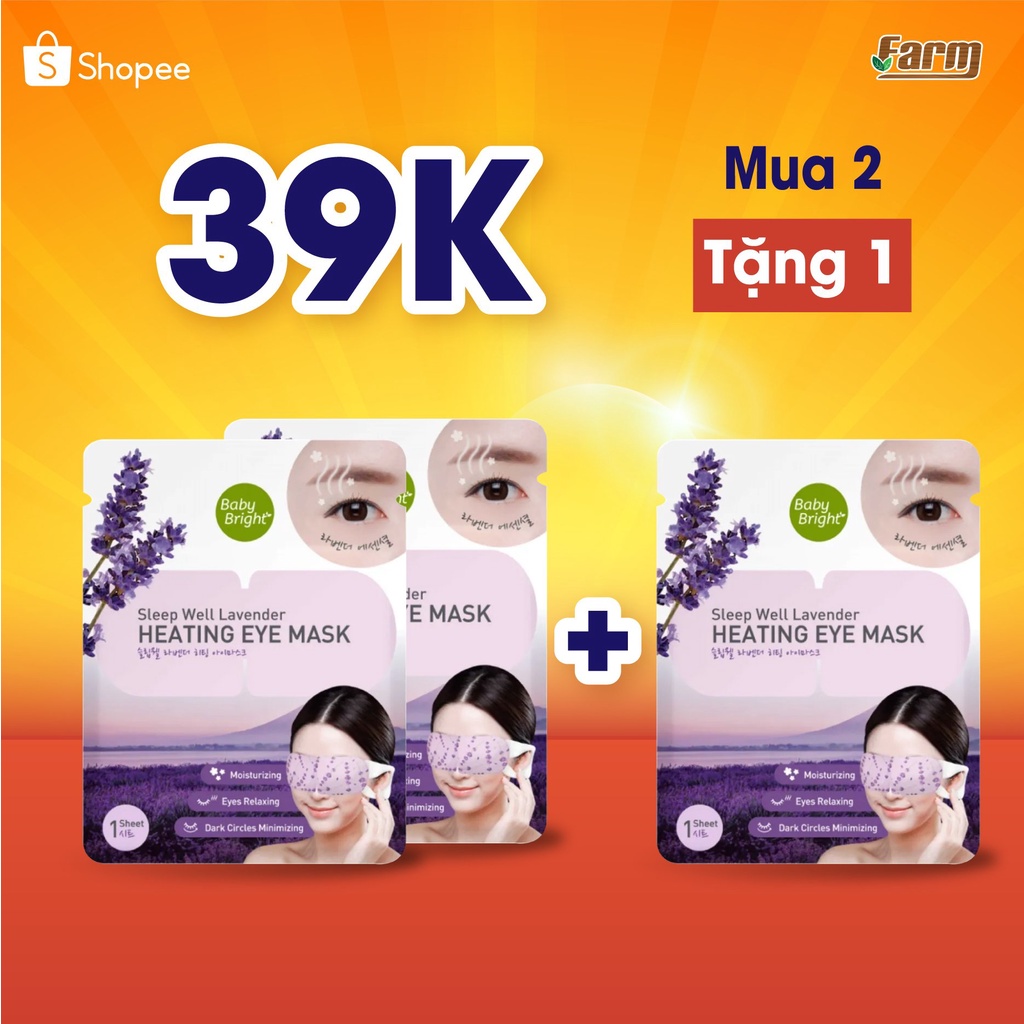 Mặt Nạ Tạo Nhiệt Giảm Quầng Thâm Và Bọng Mắt Baby Bright - Mua 2 Tặng 1