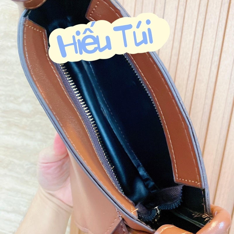 Túi đeo chéo kẹp nách khóa gập dáng thuyền thời trang kiểu Pháp retro Hiếu Túi 309