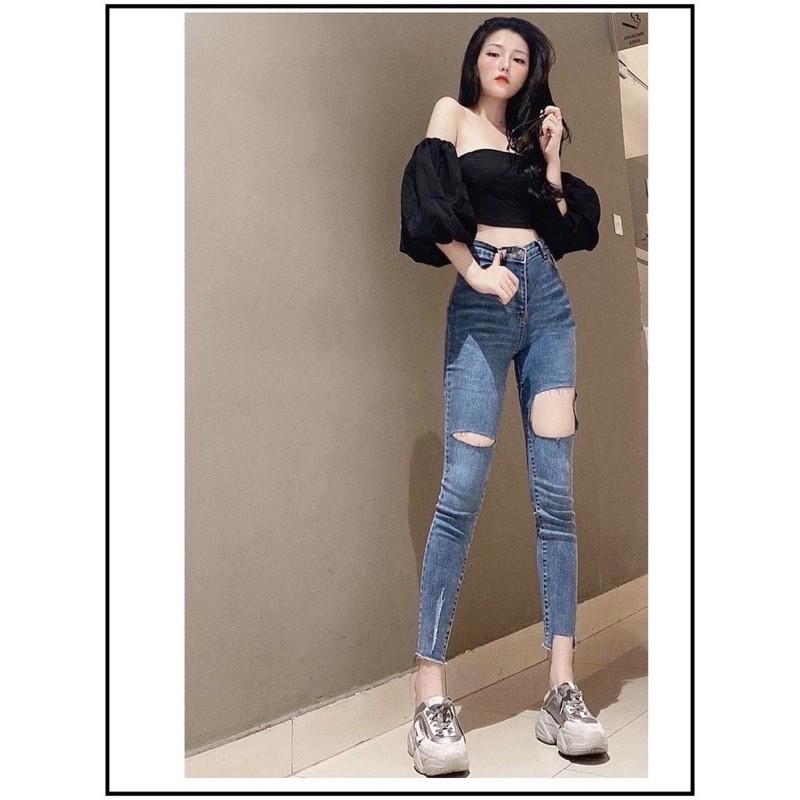 Quần jean dài giãn mã D05, 100% là hình thật của shop nhé