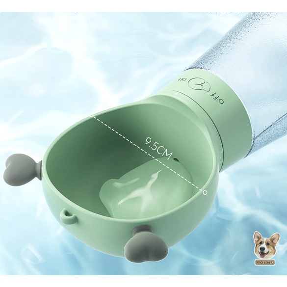 Bình Nước Đi Dạo Cho Chó Mèo Cao Cấp Nhà của Ú - Bình Nước Du Lịch Cho Thú Cưng