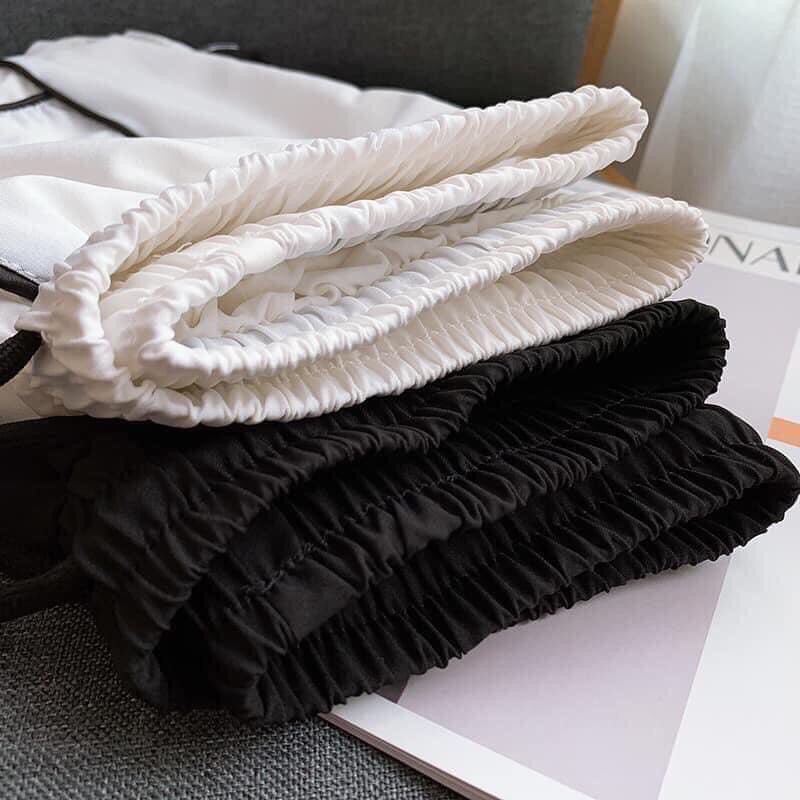 Quần Đùi Nữ Chữ PhongCách Ulzzang Hàn Quốc Dáng Rộng Cạp Chun