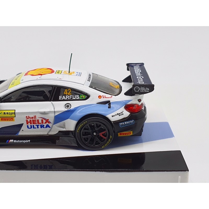 Xe Mô Hình BMW M6 GT3 FIA World Cup 2019 Macau Augusto Farfus 1:64 TarmacWorks ( Trắng )