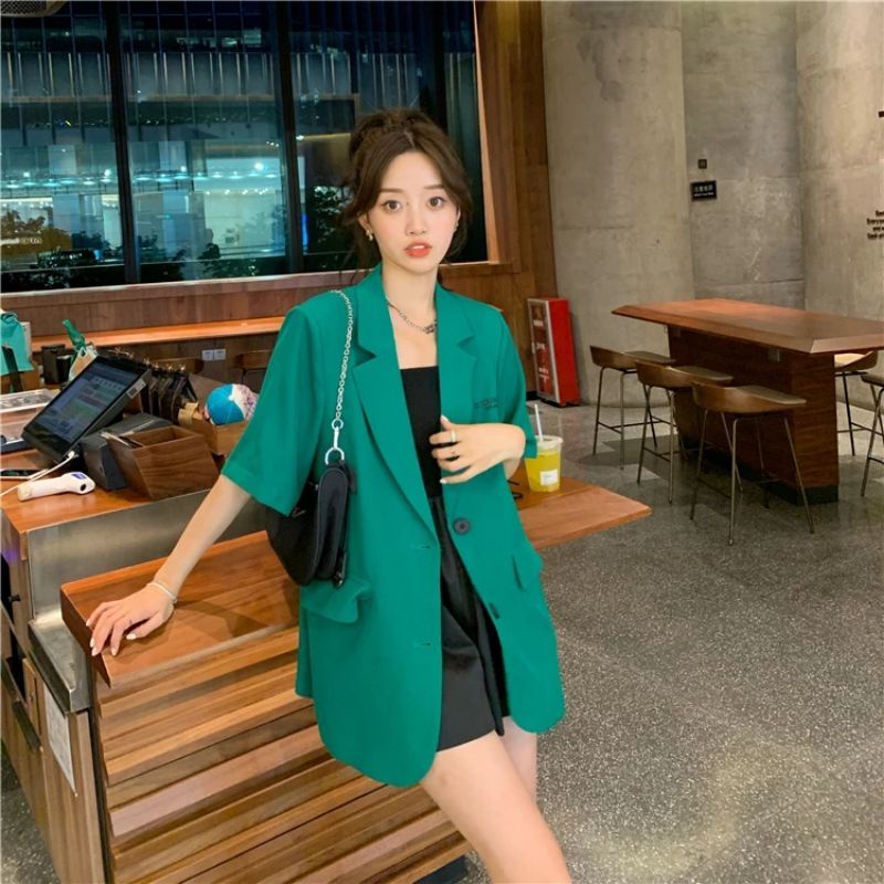 🌺order🌺 áo blazer ngắn tay phù hợp mùa hè