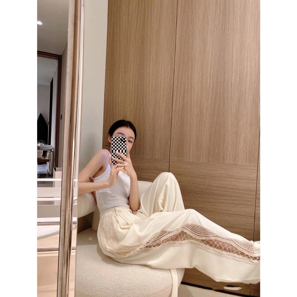 Quần Dài Lưng Cao Ống Rộng Thời Trang Xuân Thu Cho Nữ