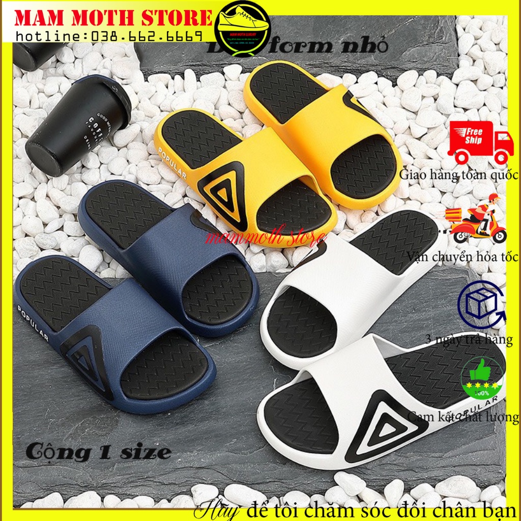 Dép đi trong nhà,dép quai ngang thời trang unisex ,đế cao su đi cực êm full size nam nữ 36-43