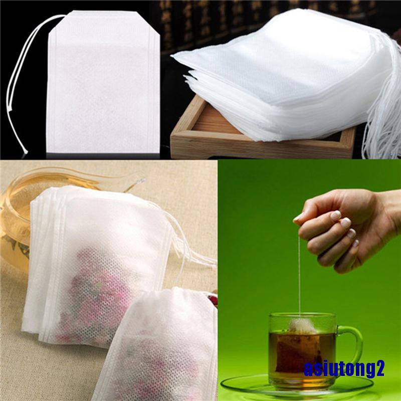 Set 100 túi lọc trà rỗng có dây bằng giấy 5.5 x 7cm | BigBuy360 - bigbuy360.vn