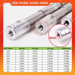 Sào Bẫy Chim, Sào Rút Inox Đa Năng Dài 1m5 3m 5m 6m 7m [Tặng 1 Túi Bổi + Móc TREO + VÀ LIỀM CẮT CÀNH CÂY ] PHÔI CỰC DẦY