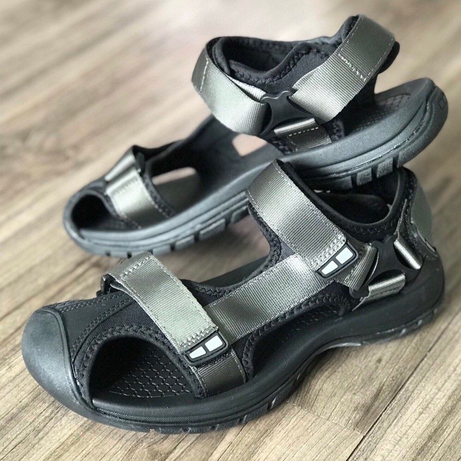 Giày sandal nam bít mũi quai dù có quai hậu cố định thích hợp mang dã ngoại đi phượt du lịch hiệu Rova RV25G