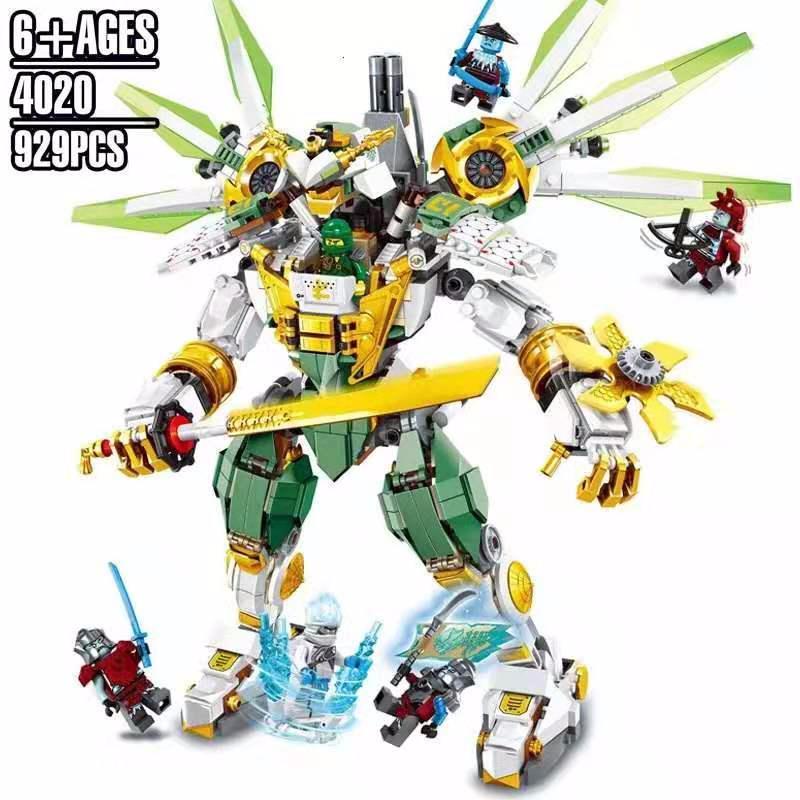 Đồ chơi lắp ráp Ninjago Siêu Anh Hùng 4020 Ninja Lloyd Titan Mech Mech 929pcs