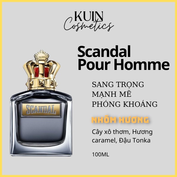 Nước hoa nam Jean Paul Gaultier Scandal Pour Homme EDT 100ml- Mùi hương phóng khoáng khí chất đàn ông