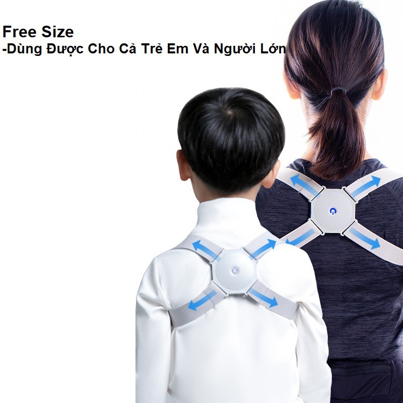 Đai Chống Gù Lưng Có Rung Cảnh Báo Sai Tư Thế - Cảm Biến Nghiêng Thông Minh Cảnh Báo Rung Khi Sai Tư Thế ( Mẫu Mới )
