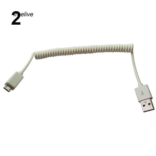 Cáp sạc truyền dữ liệu dây xoắn 1m đầu USB 2.0 Micro USB 5 Pin