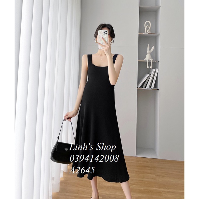 Váy 2 Dây Len Ôm Body A2647