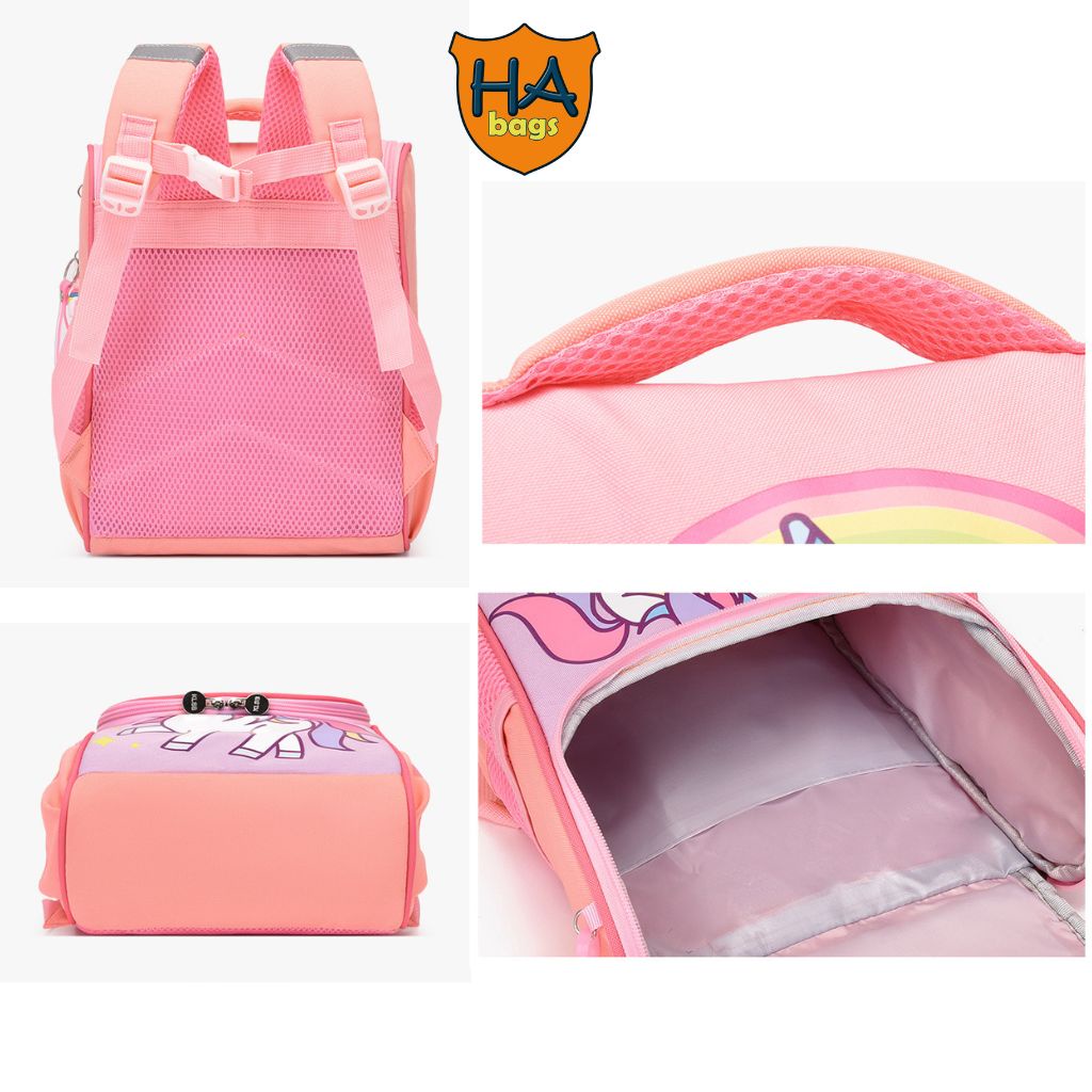 Balo mầm non siêu nhẹ cho bé mẫu giáo HABAGS kích thước 31x24x13cm  HA1018