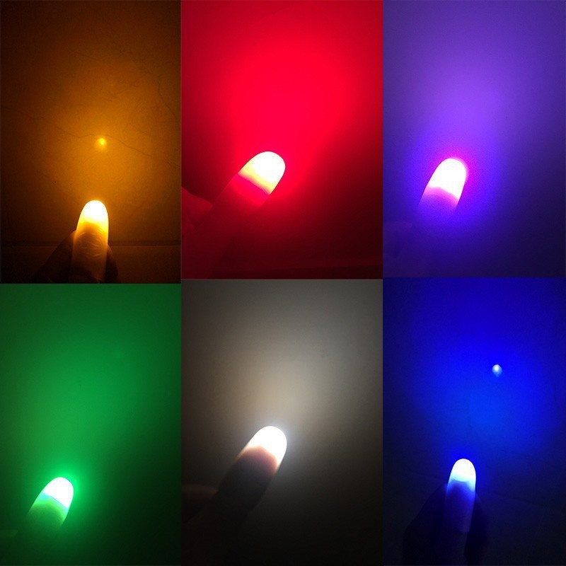 Đèn led đeo ngón tay đèn phát sáng thích hợp để biểu diễn ảo thuật đồ chơi có đèn