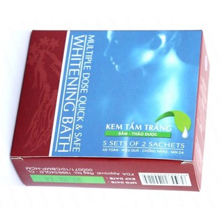 Kem Tắm Trắng Nhân Sâm và Thảo Dược Quick & Safe 100g (10 gói)
