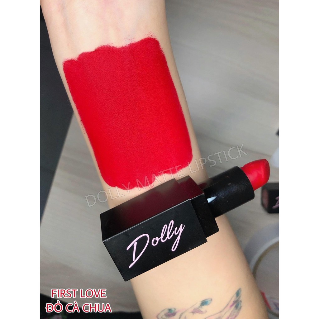Son Thỏi, Son Lì, Son DOLLY Lâu Trôi, Không Chì, Chất Lượng Chính Hãng New Màu Đỏ cà chua