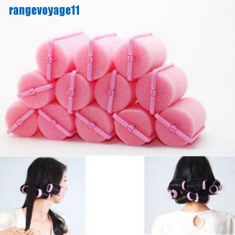 (Hàng Mới Về) Bộ 12 Miếng Xốp Tạo Kiểu Tóc Tiện Dụng
